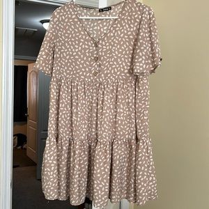 Tan polkdot dress